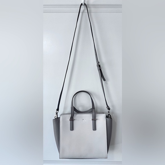 Kate Spade Two Toned Grey Satchel with Structured Design - Picture 2 of 16